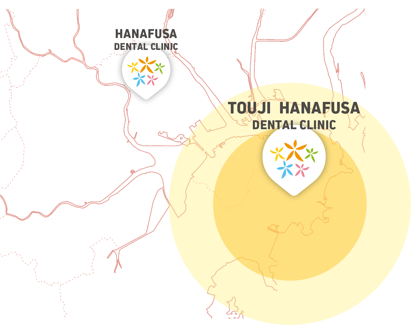 HANAFUSA DENTAL CLINIC Map